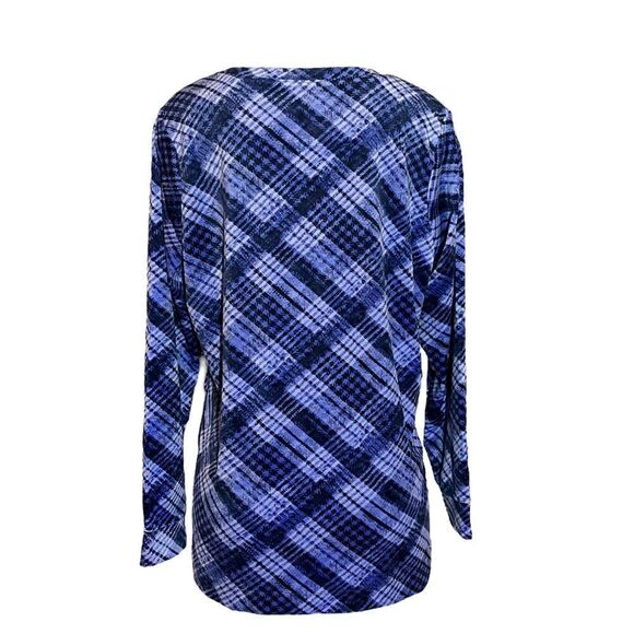 Denim & Co. Printed Velour Pullover with Hi-Low Hem - Picture 4 of 5